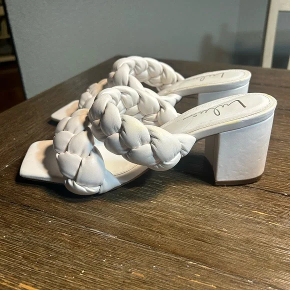 Lulus Swanie white woven sandals size 10 - Picture 7 of 11
